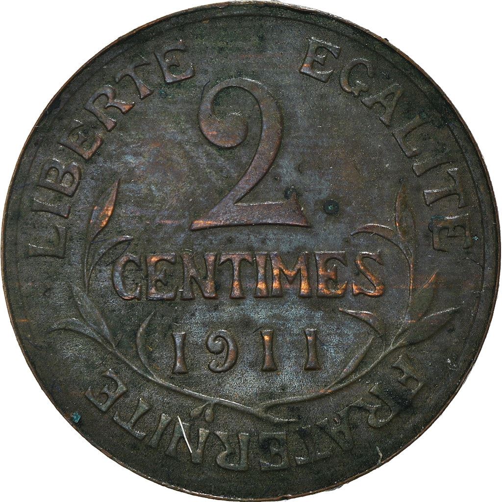 French 2 Centimes Coin | KM841 | France | 1898 - 1920