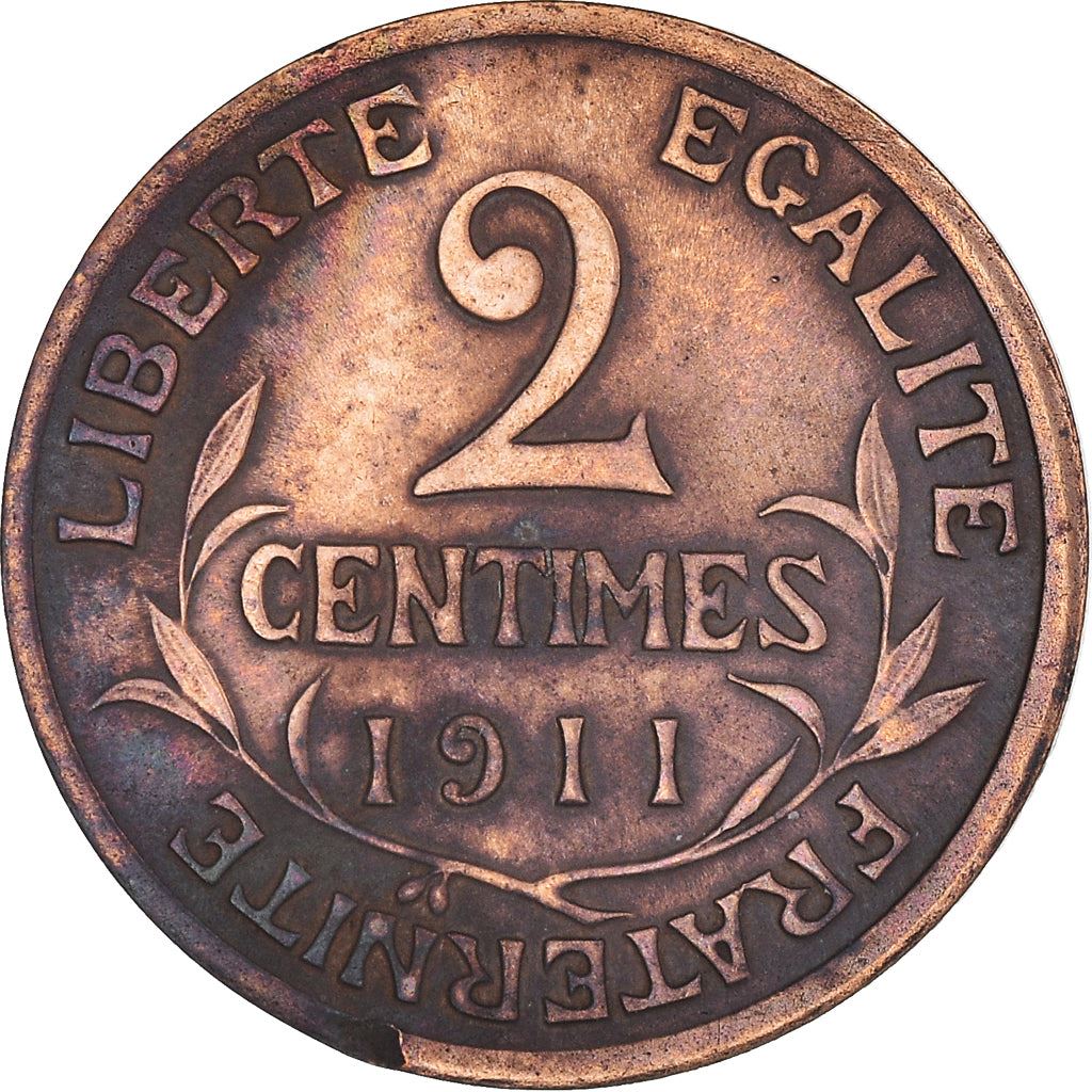 French 2 Centimes Coin | KM841 | France | 1898 - 1920