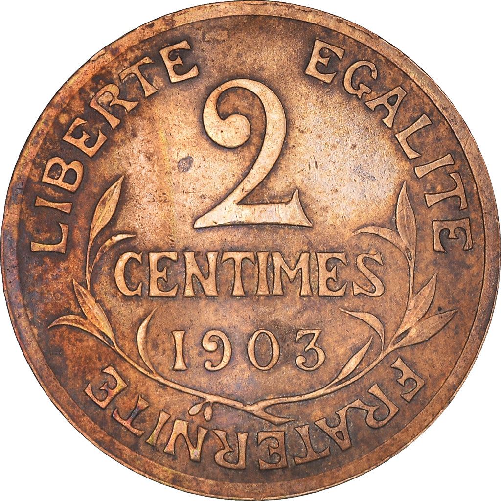 French 2 Centimes Coin | KM841 | France | 1898 - 1920