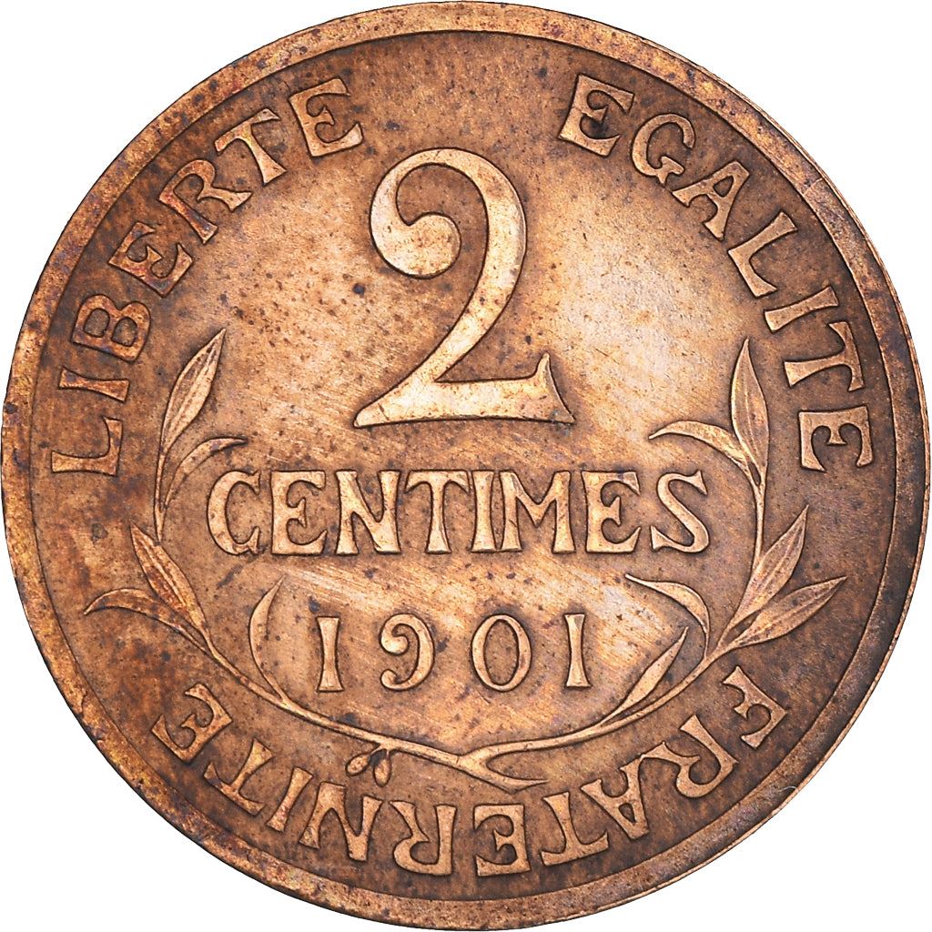 French 2 Centimes Coin | KM841 | France | 1898 - 1920