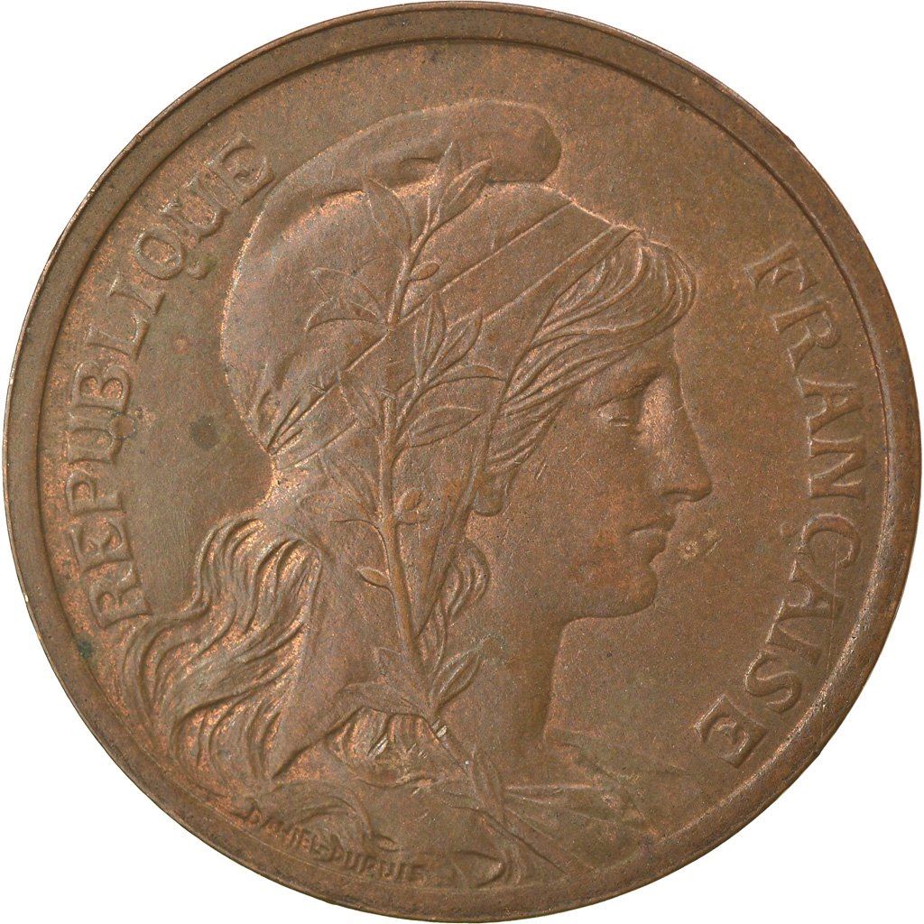 French 2 Centimes Coin | KM841 | France | 1898 - 1920