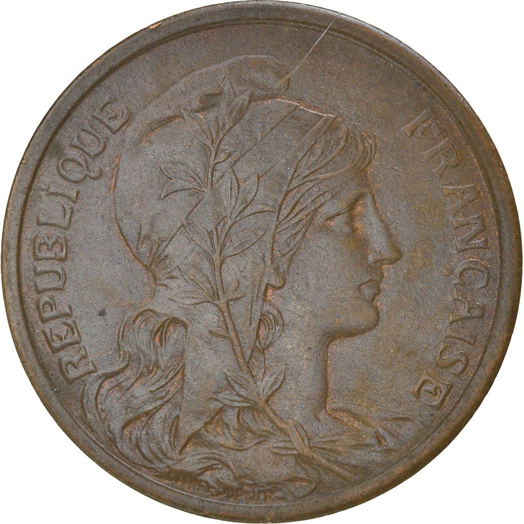 French 2 Centimes Coin | KM841 | France | 1898 - 1920