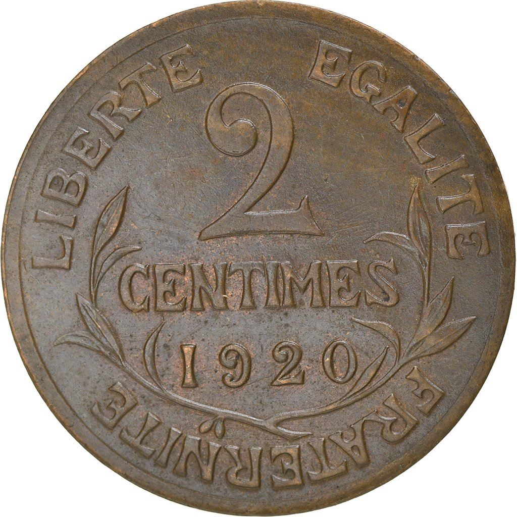 French 2 Centimes Coin | KM841 | France | 1898 - 1920