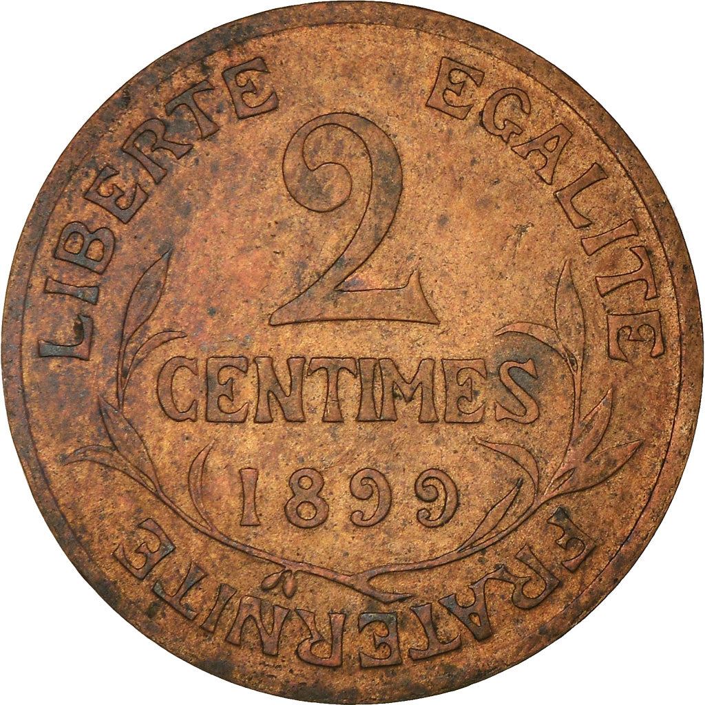 French 2 Centimes Coin | KM841 | France | 1898 - 1920