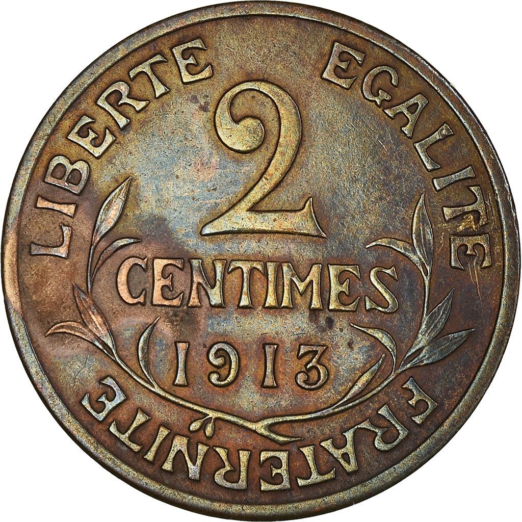 French 2 Centimes Coin | KM841 | France | 1898 - 1920