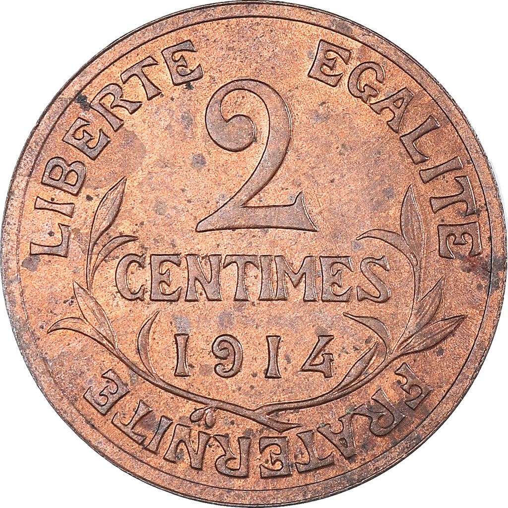 French 2 Centimes Coin | KM841 | France | 1898 - 1920