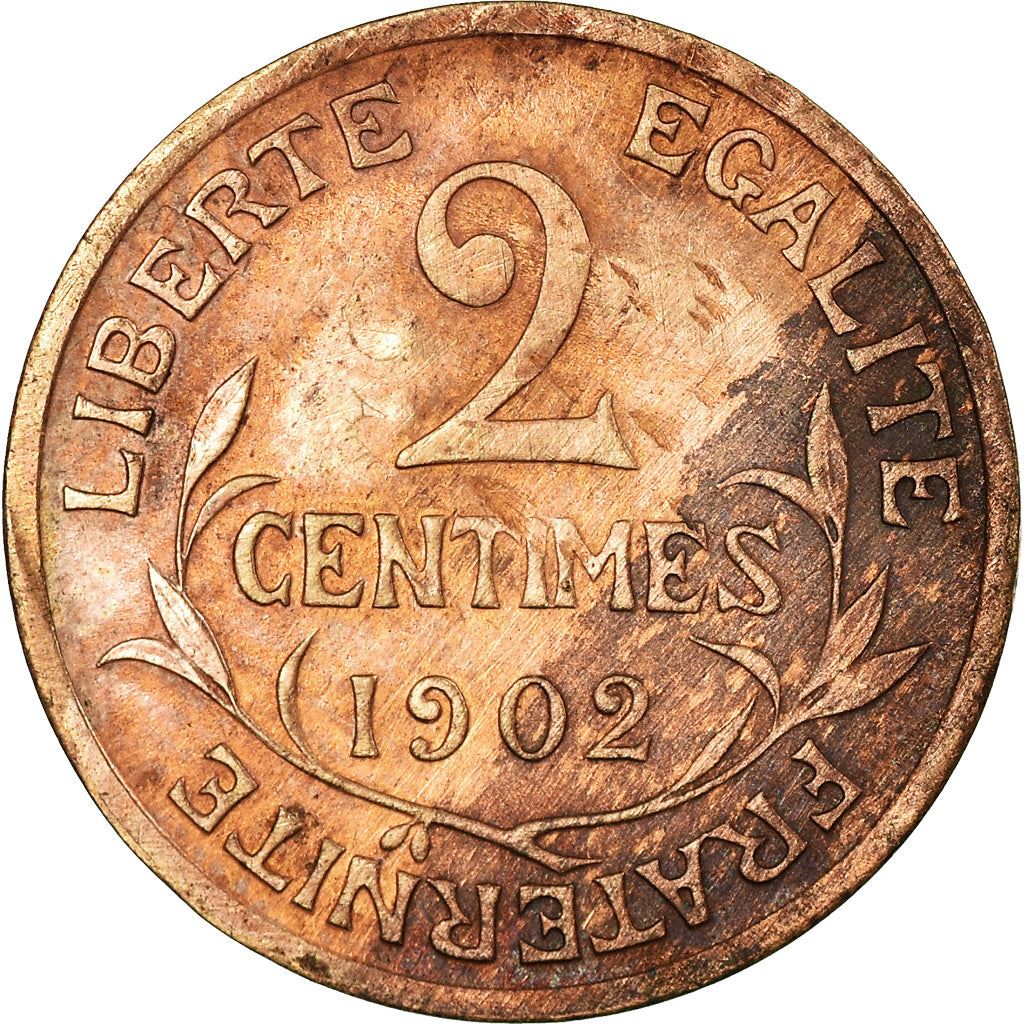 French 2 Centimes Coin | KM841 | France | 1898 - 1920