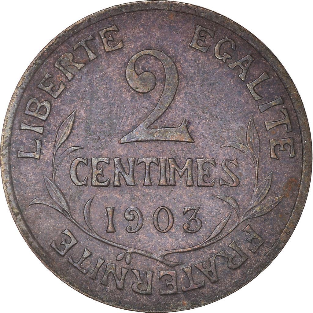 French 2 Centimes Coin | KM841 | France | 1898 - 1920