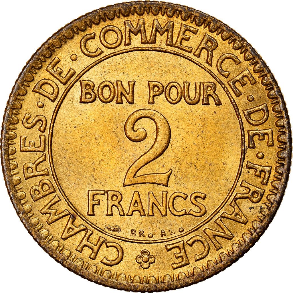 French 2 Francs Coin | Chambers of Commerce | KM877 | France | 1920 - 1927