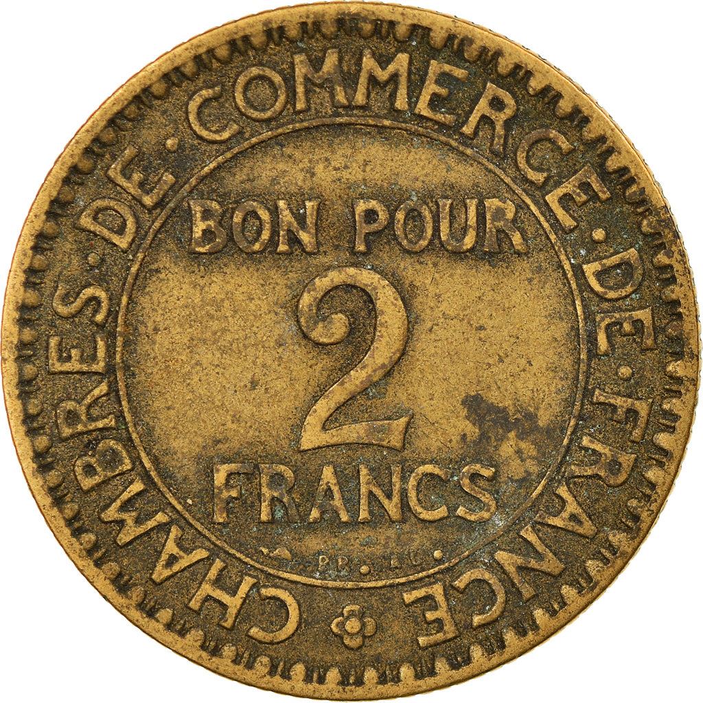 French 2 Francs Coin | Chambers of Commerce | KM877 | France | 1920 - 1927