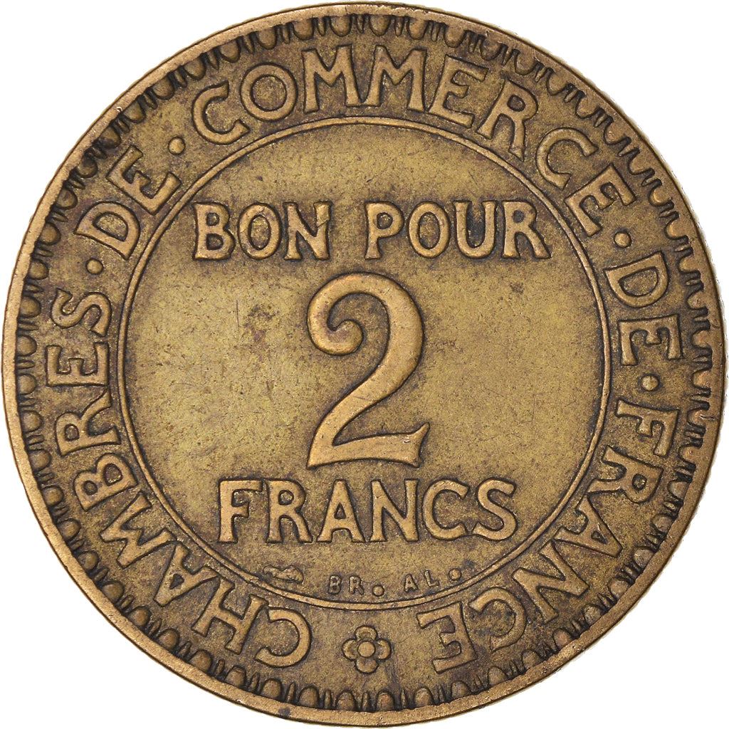 French 2 Francs Coin | Chambers of Commerce | KM877 | France | 1920 - 1927