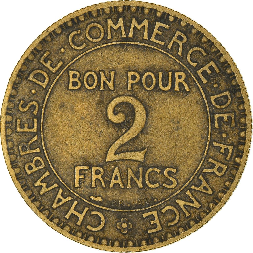 French 2 Francs Coin | Chambers of Commerce | KM877 | France | 1920 - 1927