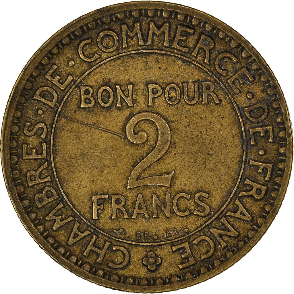 French 2 Francs Coin | Chambers of Commerce | KM877 | France | 1920 - 1927