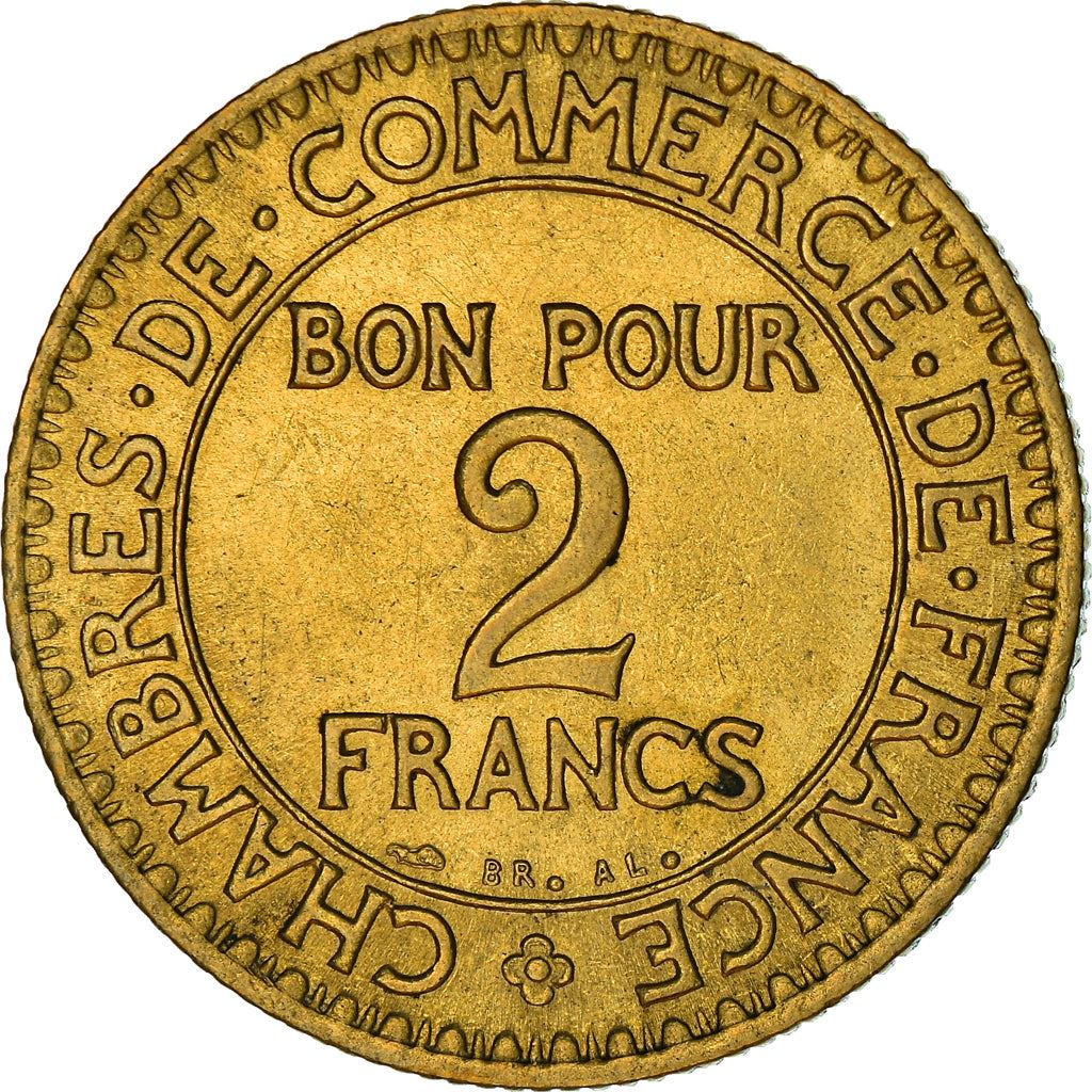 French 2 Francs Coin | Chambers of Commerce | KM877 | France | 1920 - 1927