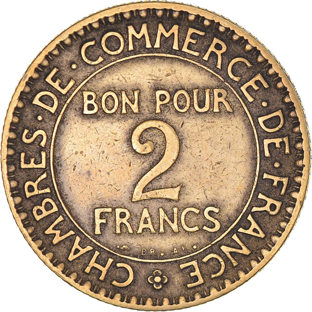 French 2 Francs Coin | Chambers of Commerce | KM877 | France | 1920 - 1927