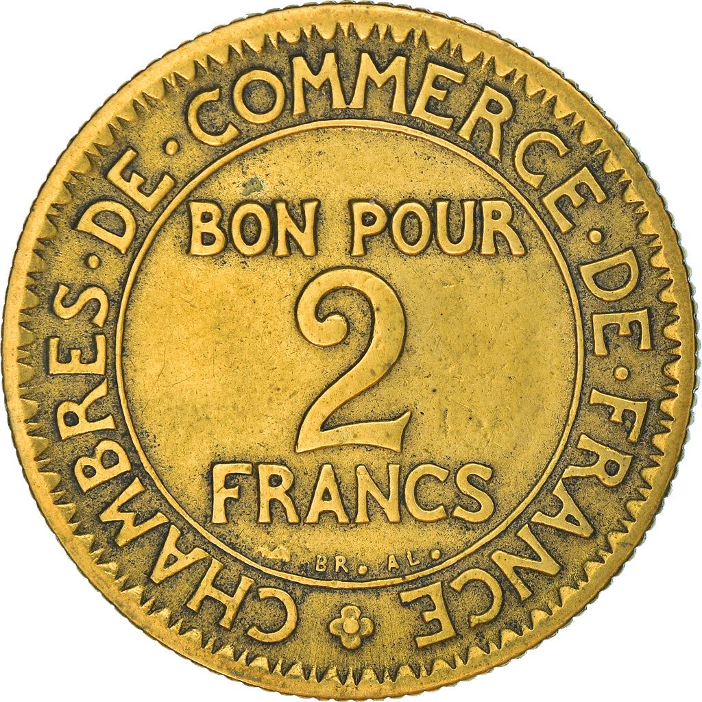 French 2 Francs Coin | Chambers of Commerce | KM877 | France | 1920 - 1927