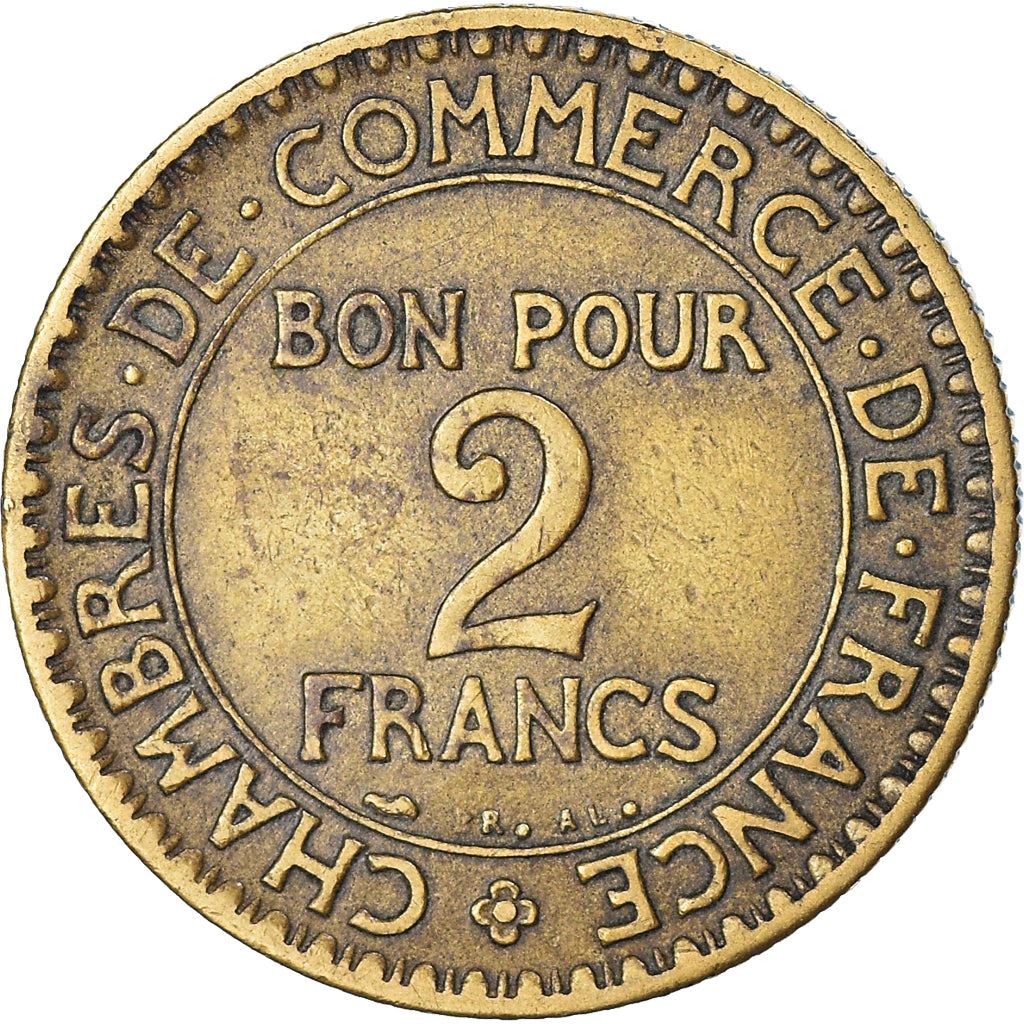 French 2 Francs Coin | Chambers of Commerce | KM877 | France | 1920 - 1927