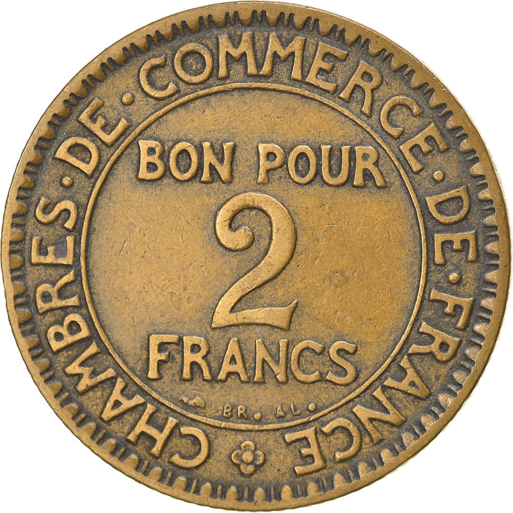 French 2 Francs Coin | Chambers of Commerce | KM877 | France | 1920 - 1927