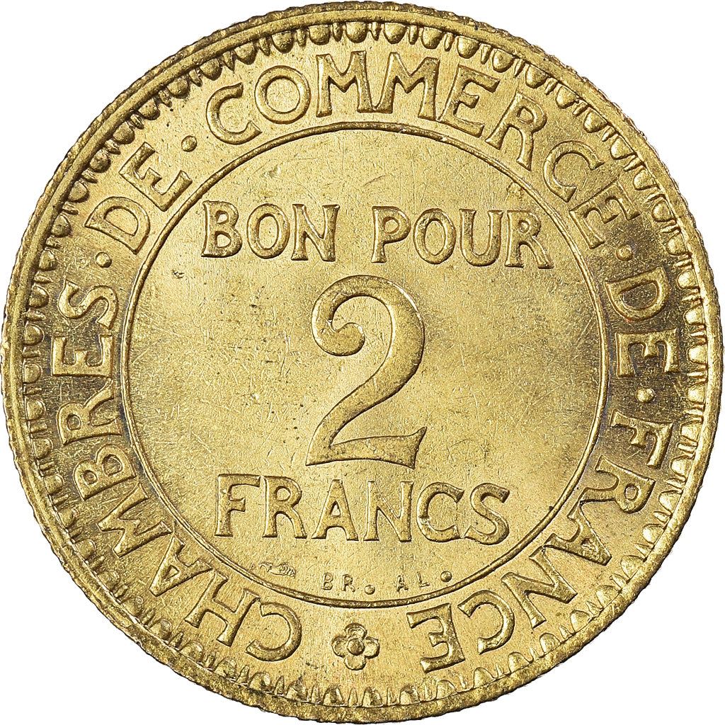 French 2 Francs Coin | Chambers of Commerce | KM877 | France | 1920 - 1927