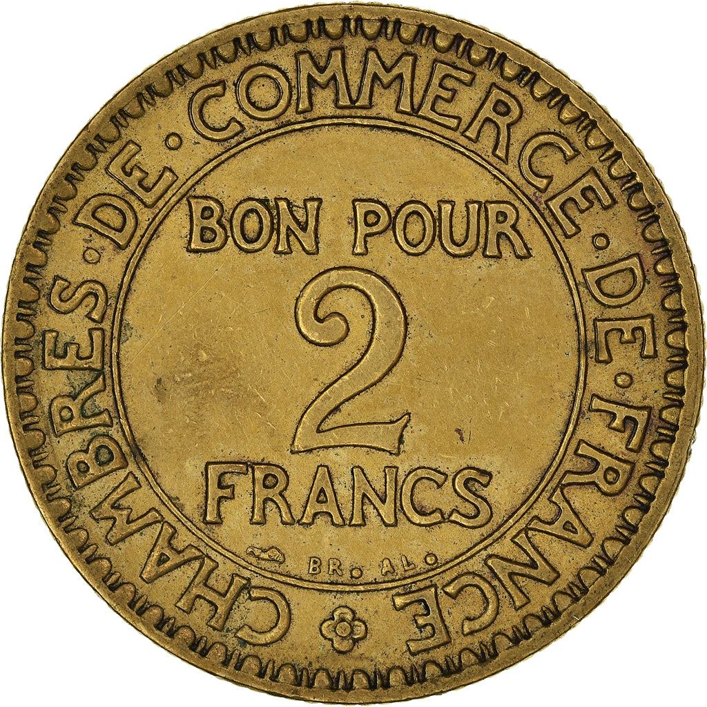 French 2 Francs Coin | Chambers of Commerce | KM877 | France | 1920 - 1927