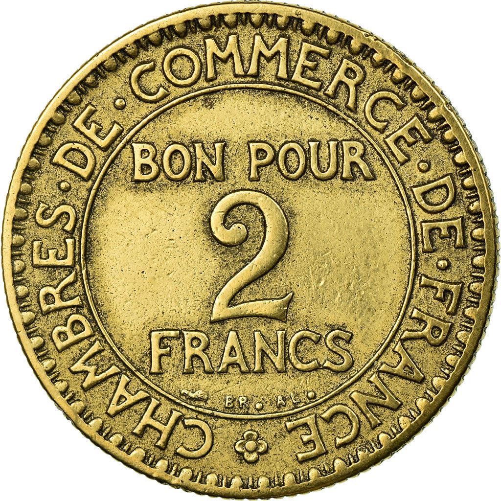 French 2 Francs Coin | Chambers of Commerce | KM877 | France | 1920 - 1927