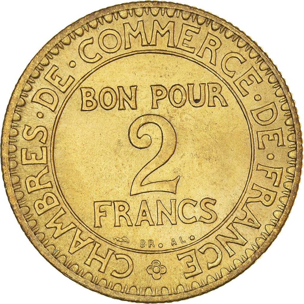 French 2 Francs Coin | Chambers of Commerce | KM877 | France | 1920 - 1927