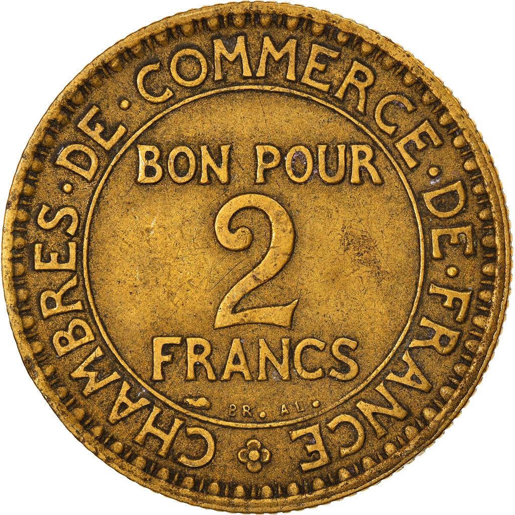 French 2 Francs Coin | Chambers of Commerce | KM877 | France | 1920 - 1927