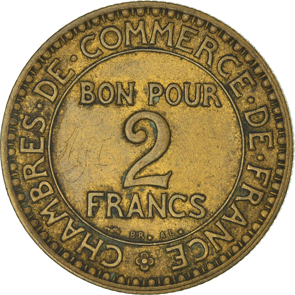 French 2 Francs Coin | Chambers of Commerce | KM877 | France | 1920 - 1927