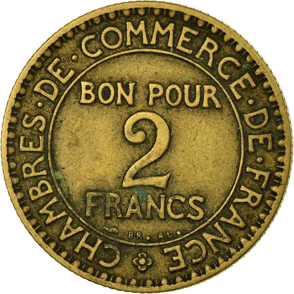 French 2 Francs Coin | Chambers of Commerce | KM877 | France | 1920 - 1927