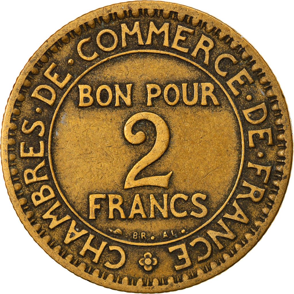 French 2 Francs Coin | Chambers of Commerce | KM877 | France | 1920 - 1927