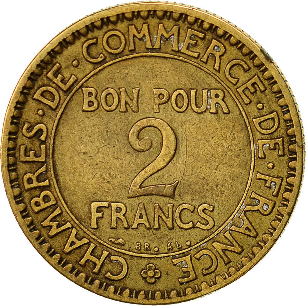 French 2 Francs Coin | Chambers of Commerce | KM877 | France | 1920 - 1927