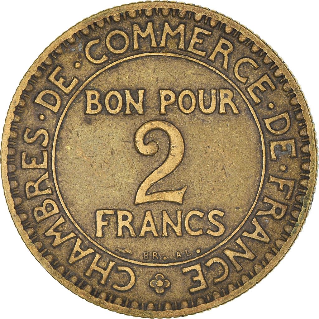 French 2 Francs Coin | Chambers of Commerce | KM877 | France | 1920 - 1927