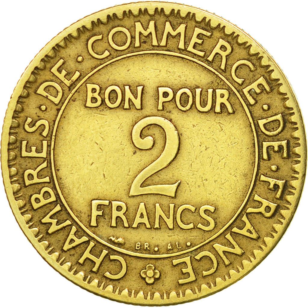 French 2 Francs Coin | Chambers of Commerce | KM877 | France | 1920 - 1927