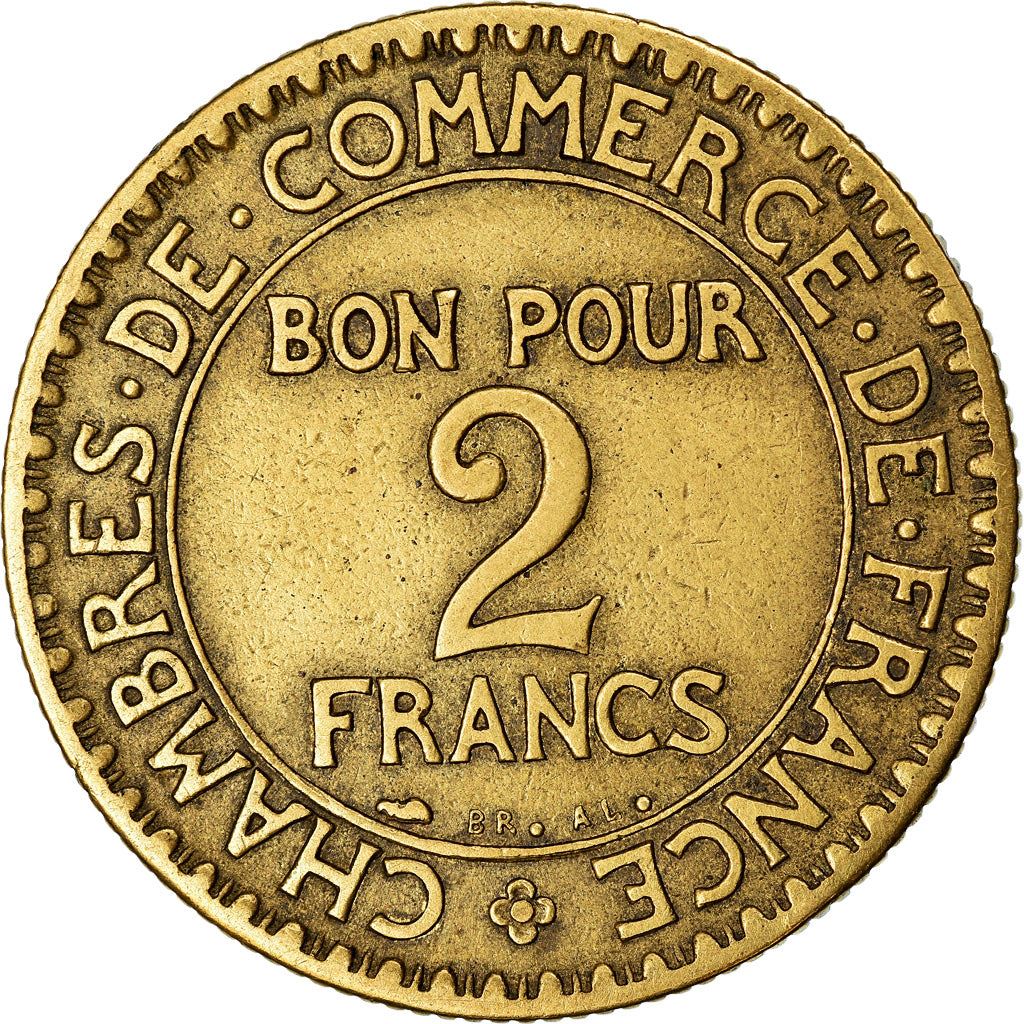 French 2 Francs Coin | Chambers of Commerce | KM877 | France | 1920 - 1927