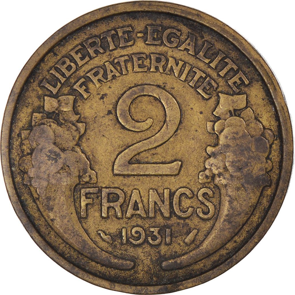 French 2 Francs Coin | KM886 | France | 1931 - 1941