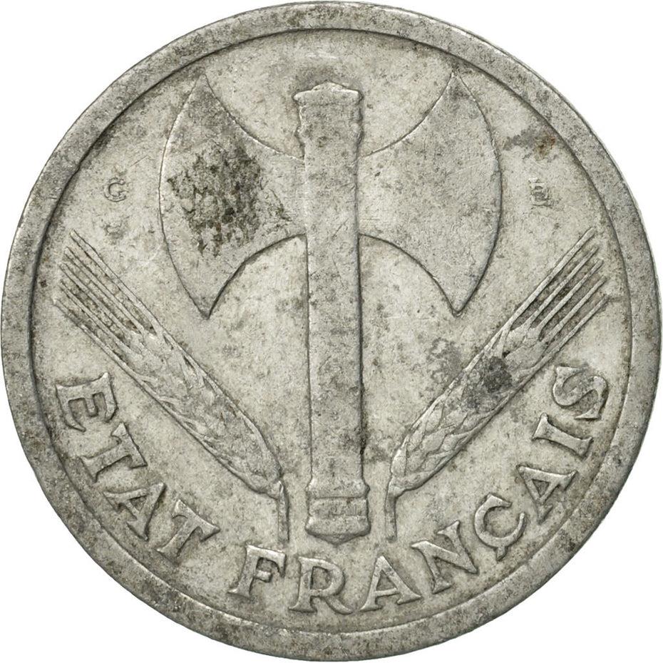 French 2 Francs Coin | KM904 | France | 1943 - 1944