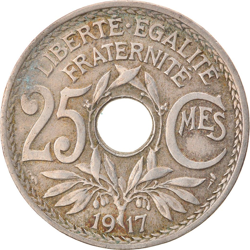 French 25 Centimes Coin | KM867a | France | 1917 - 1937