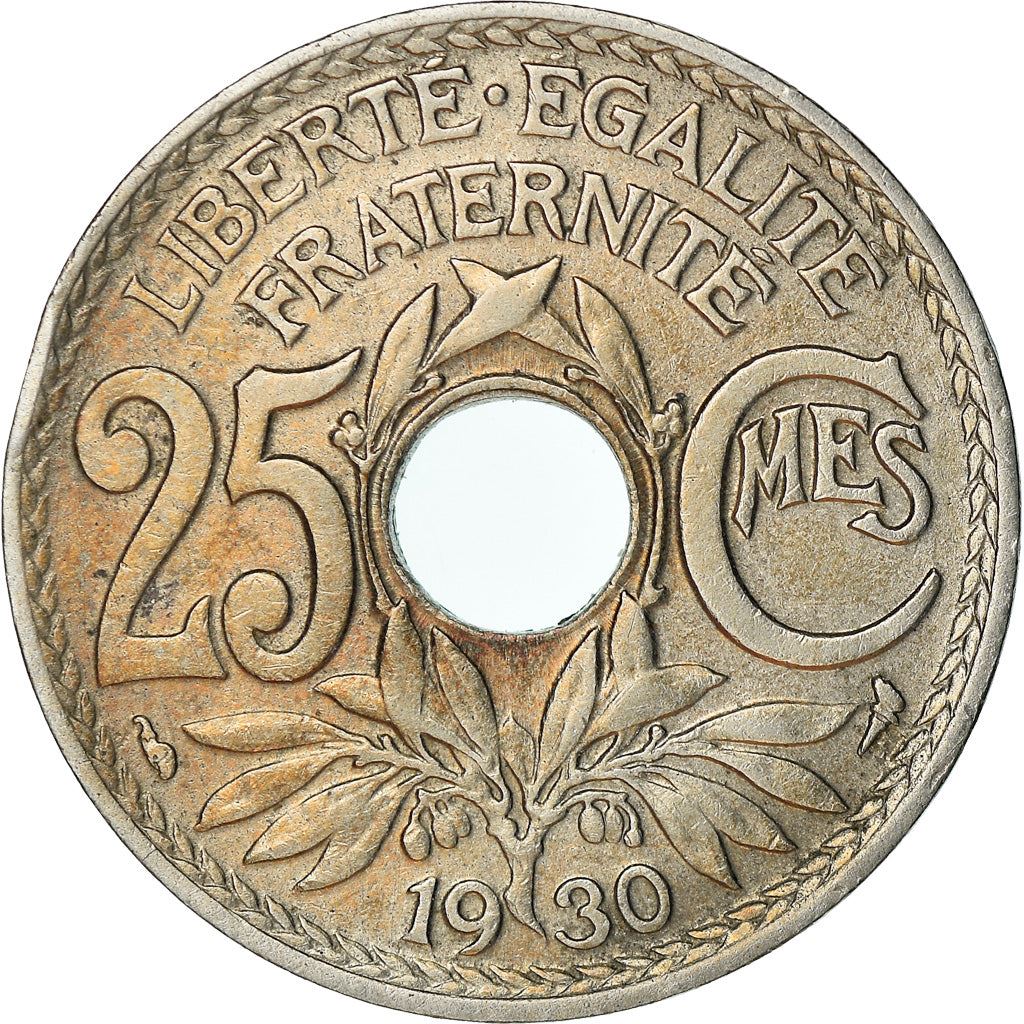 French 25 Centimes Coin | KM867a | France | 1917 - 1937