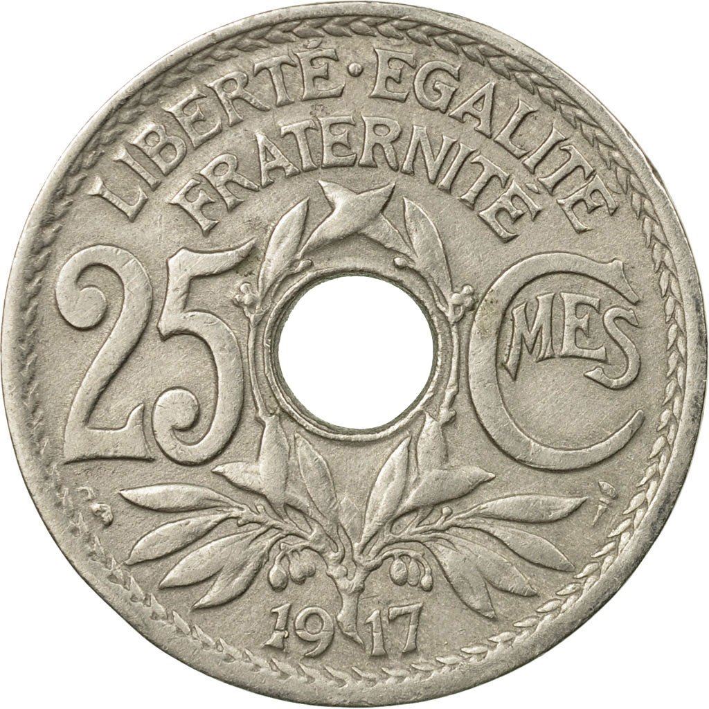 French 25 Centimes Coin | KM867a | France | 1917 - 1937