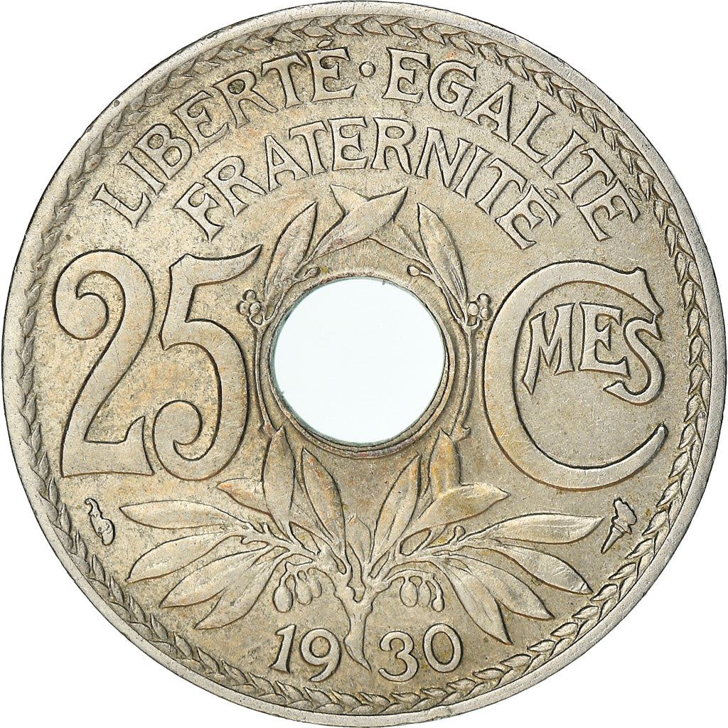 French 25 Centimes Coin | KM867a | France | 1917 - 1937