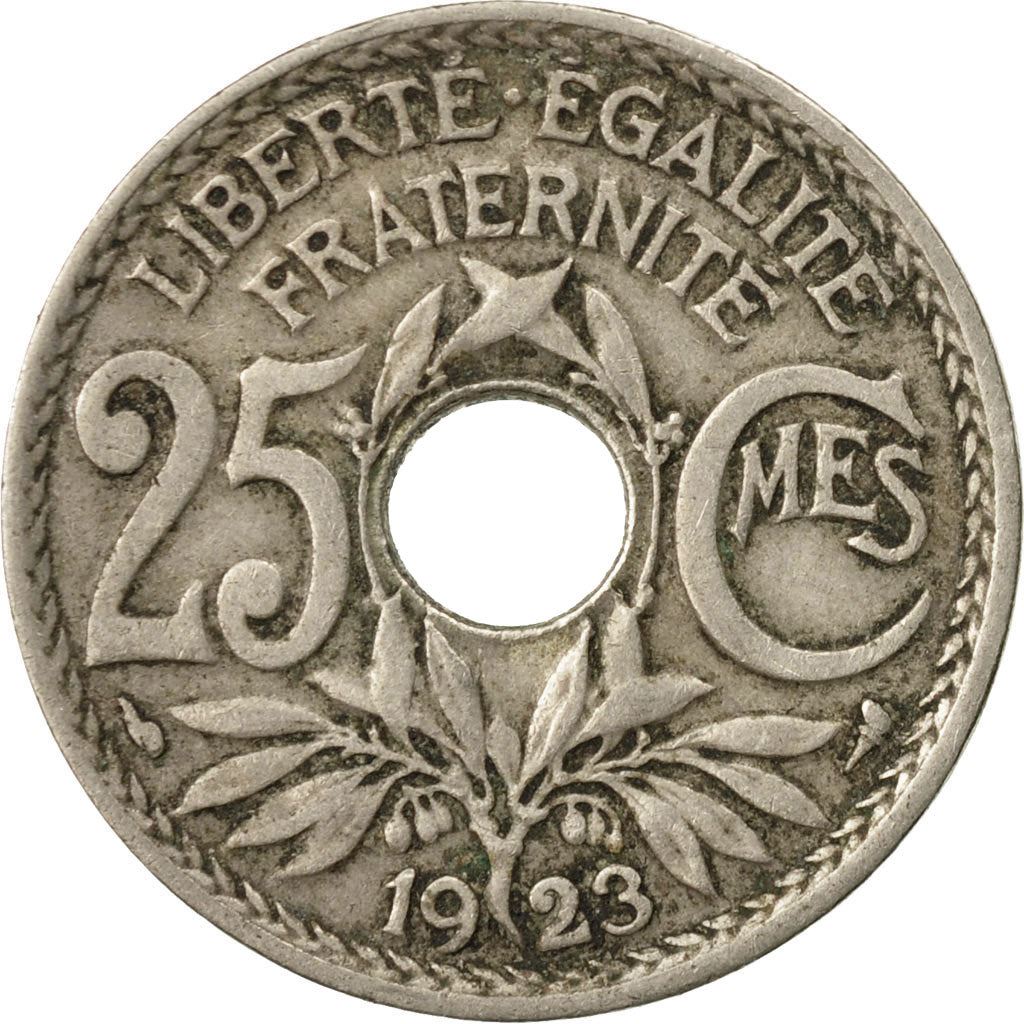 French 25 Centimes Coin | KM867a | France | 1917 - 1937