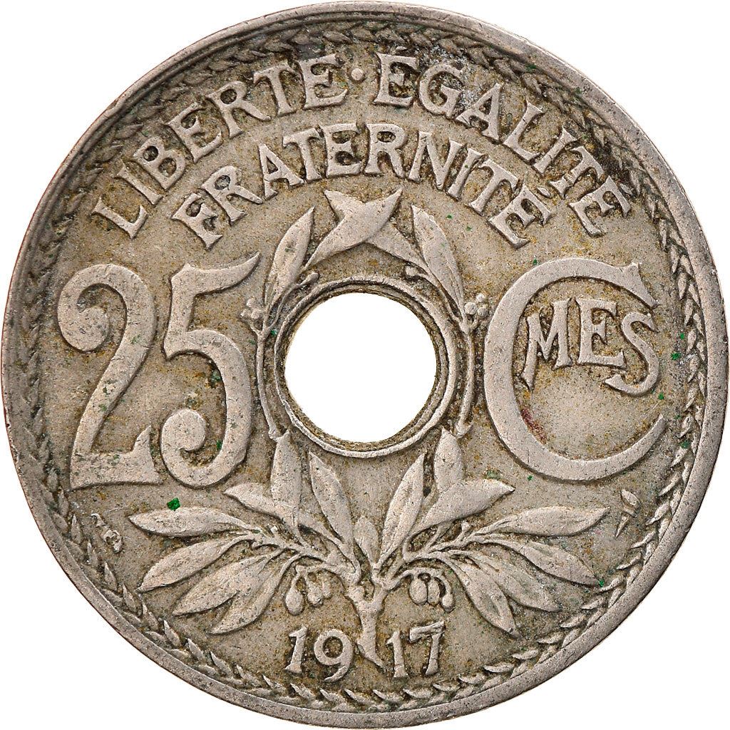 French 25 Centimes Coin | KM867a | France | 1917 - 1937