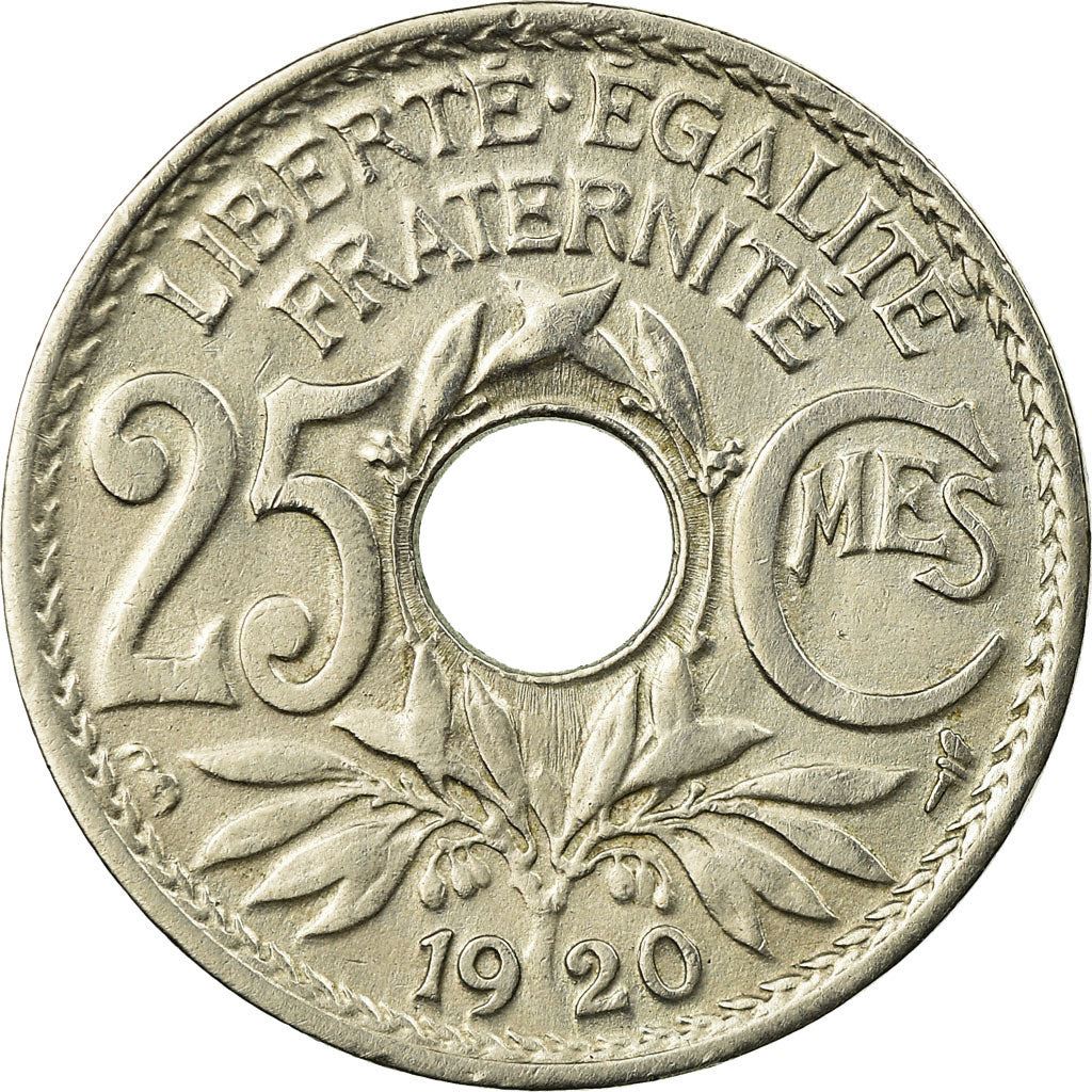 French 25 Centimes Coin | KM867a | France | 1917 - 1937