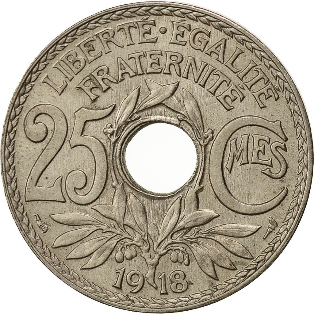 French 25 Centimes Coin | KM867a | France | 1917 - 1937