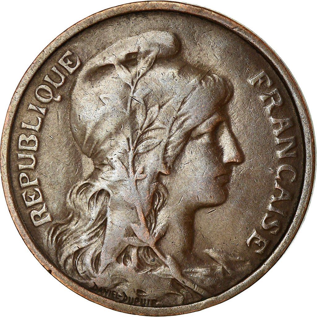 French 5 Centimes Coin | KM842 | France | 1897 - 1921