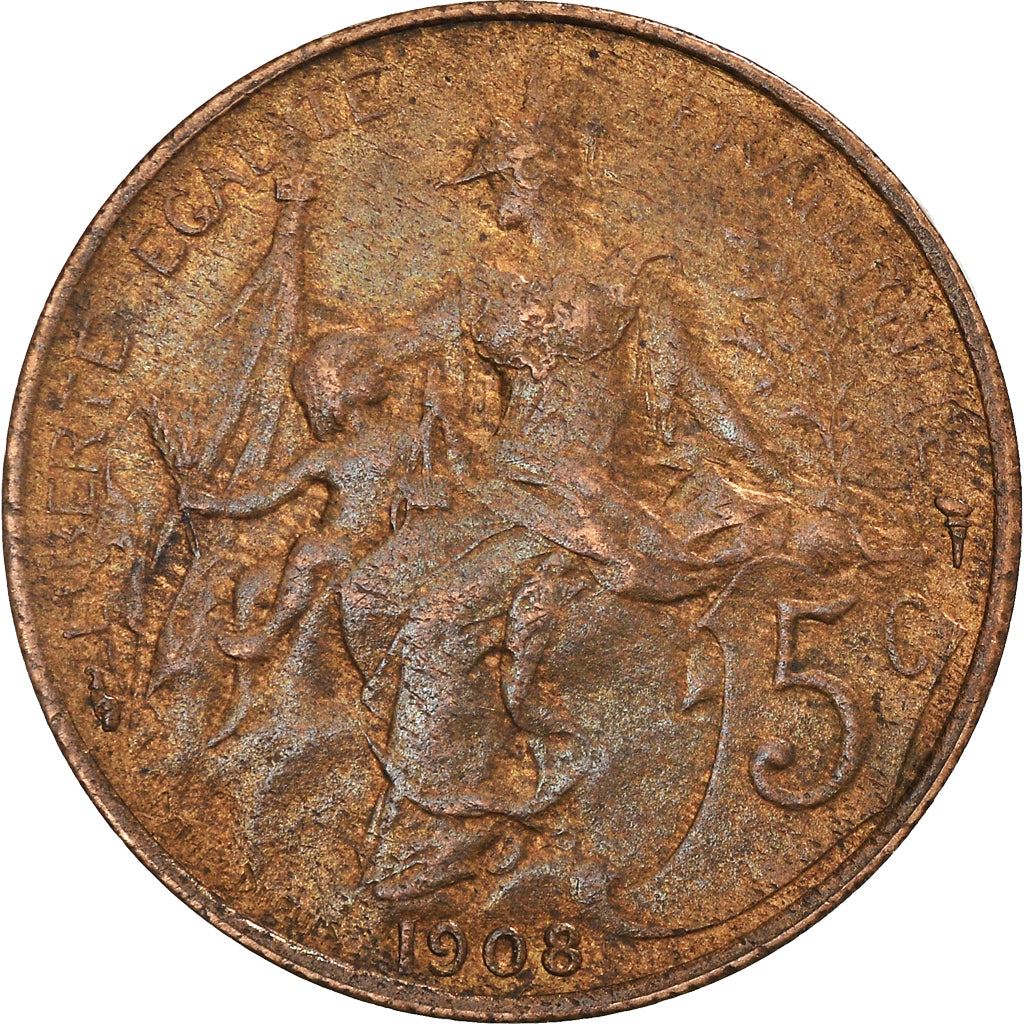 French 5 Centimes Coin | KM842 | France | 1897 - 1921