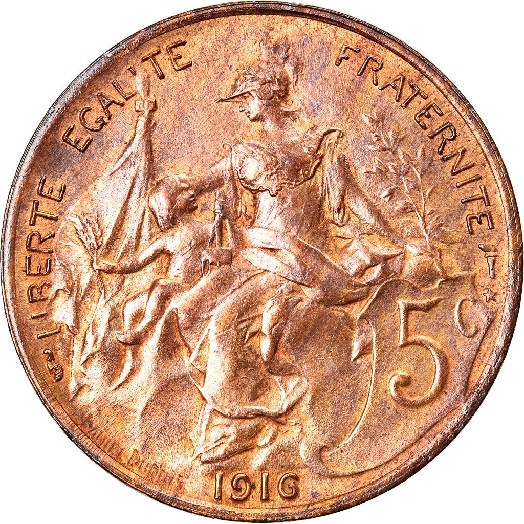 French 5 Centimes Coin | KM842 | France | 1897 - 1921