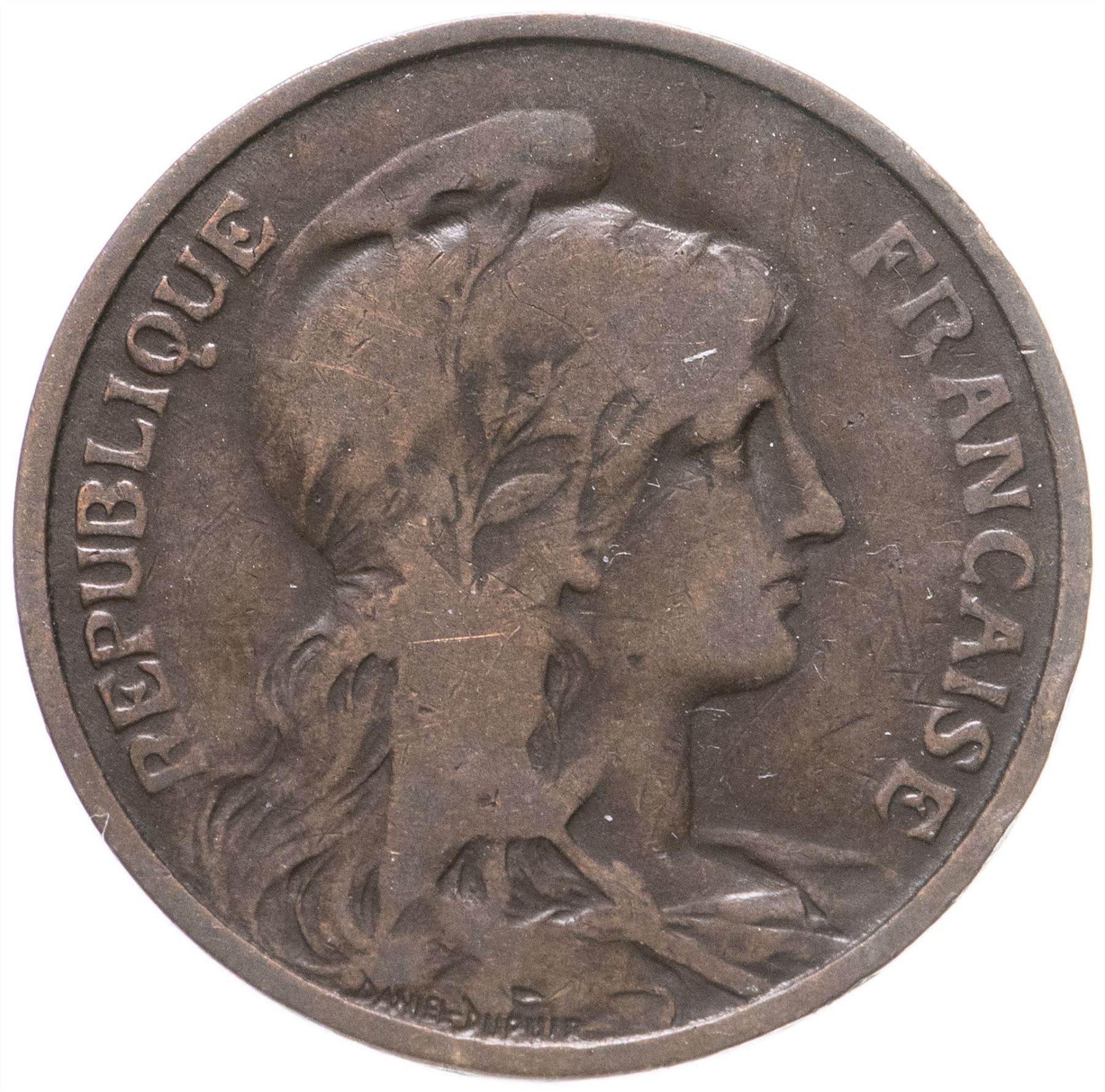 French 5 Centimes Coin | KM842 | France | 1897 - 1921