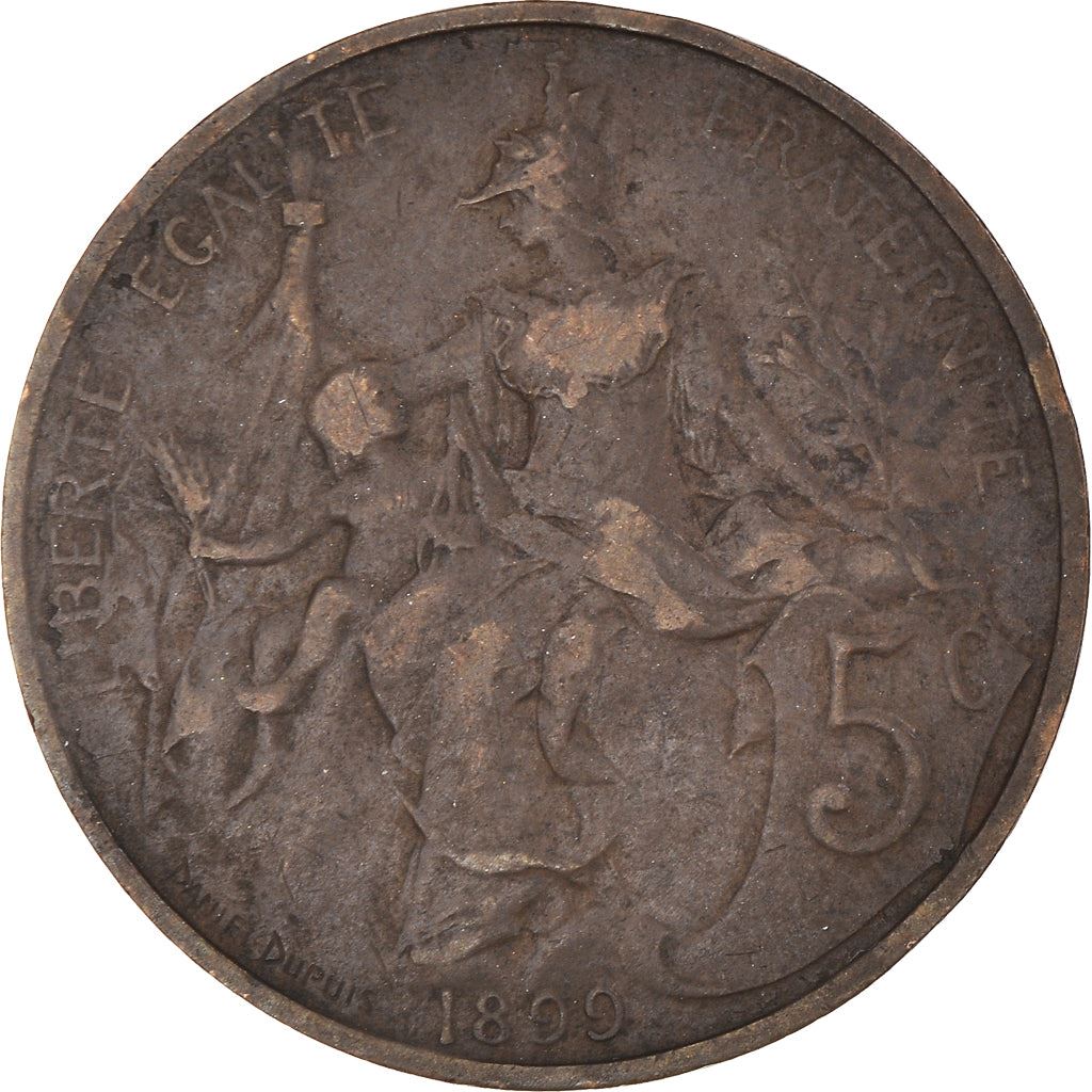 French 5 Centimes Coin | KM842 | France | 1897 - 1921