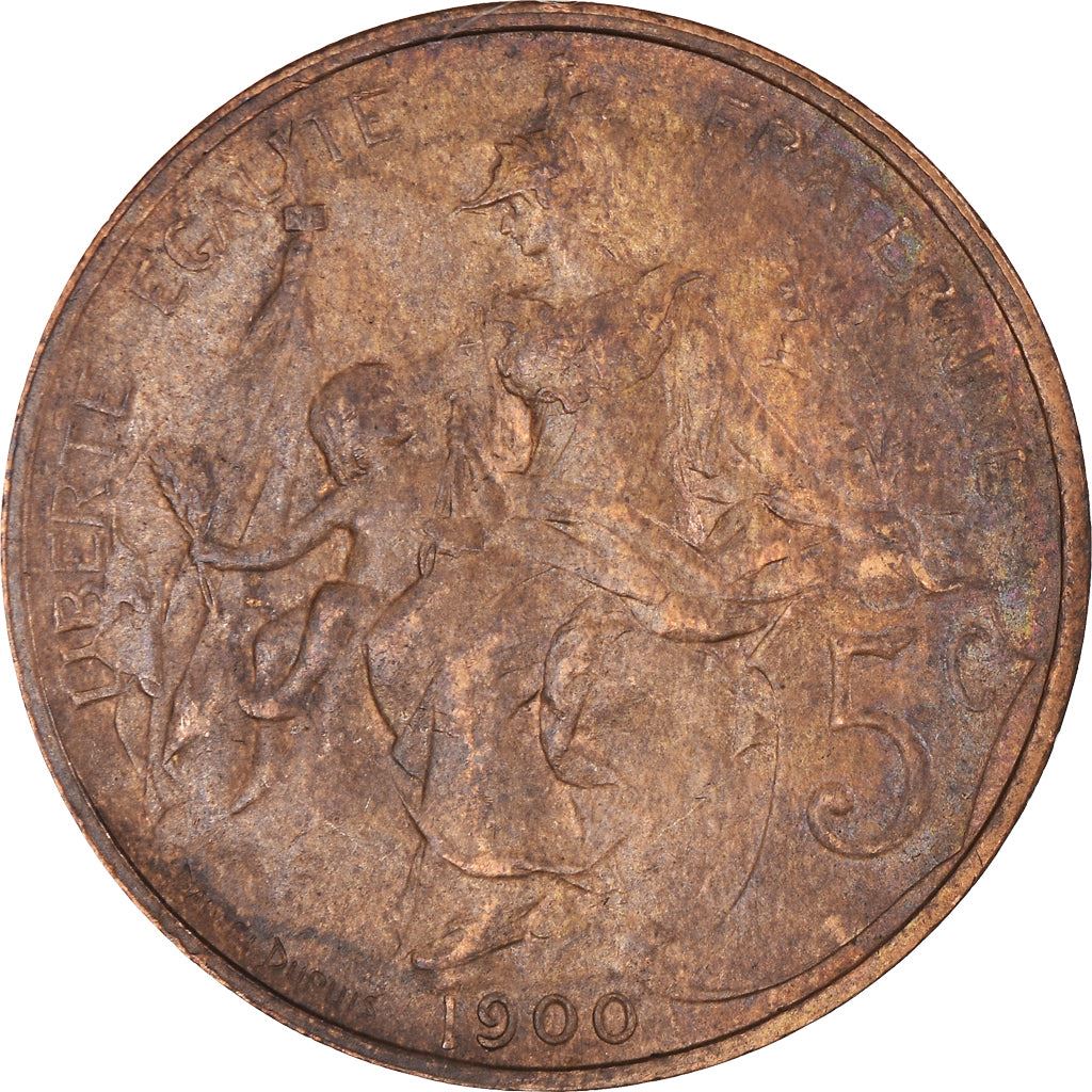 French 5 Centimes Coin | KM842 | France | 1897 - 1921